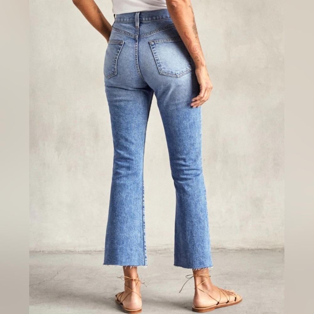 Outerknown Costa Crop Worn Indigo Size 30 - Picture 5 of 14